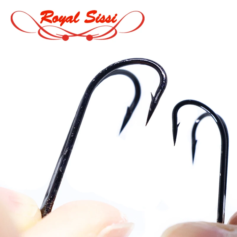 Royal Sissi 10hooks packed 2X long double salmon hook 4# 6# 8#salmon&steelhead fly pattern fishing hook high strength sharp hook