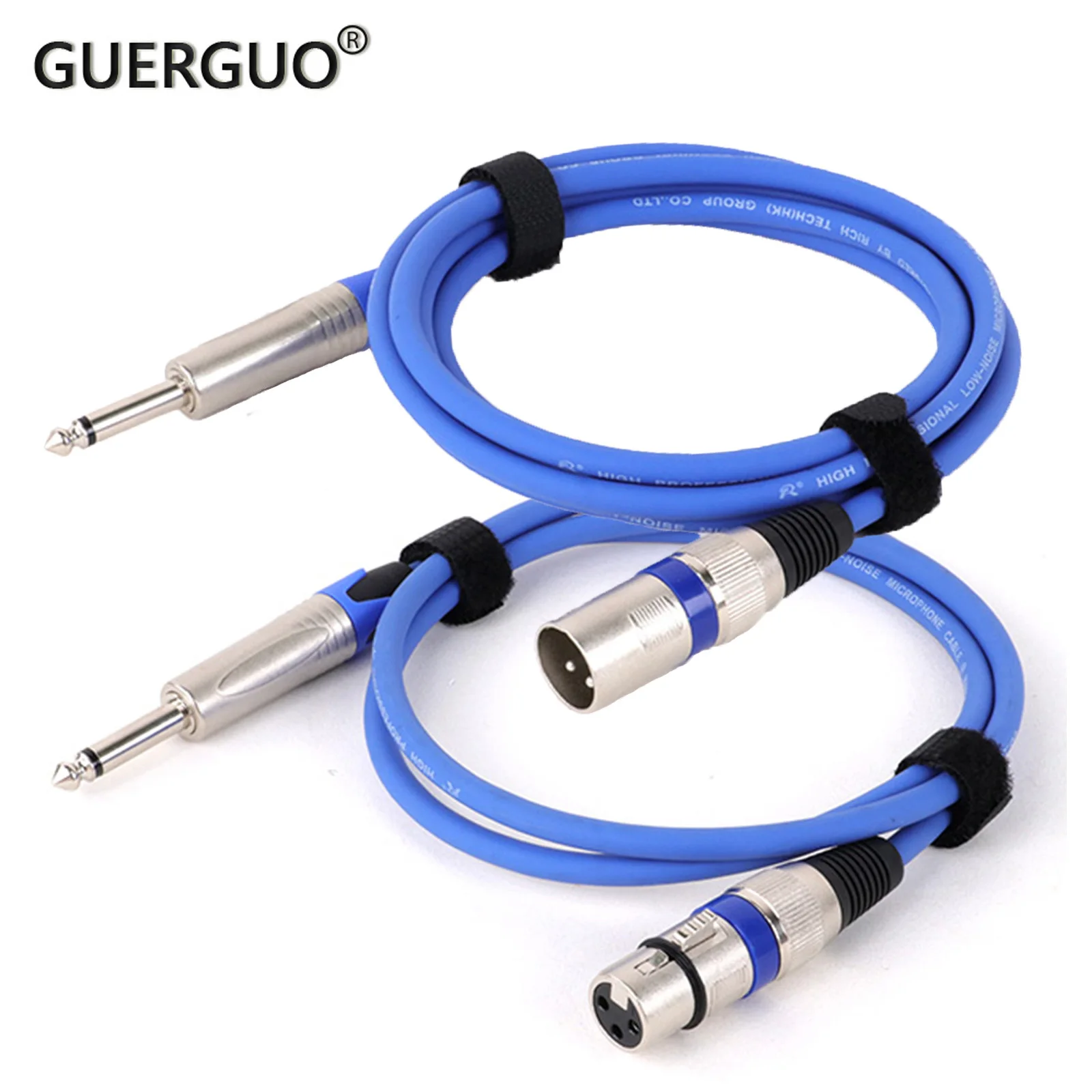 

GuerGuo 6.35mm Mono TS Male Jack to Male/Female 3Pin XLR Audio Braided Shielded For Microphone Mixers Amplifier Etc 0.3M-15M