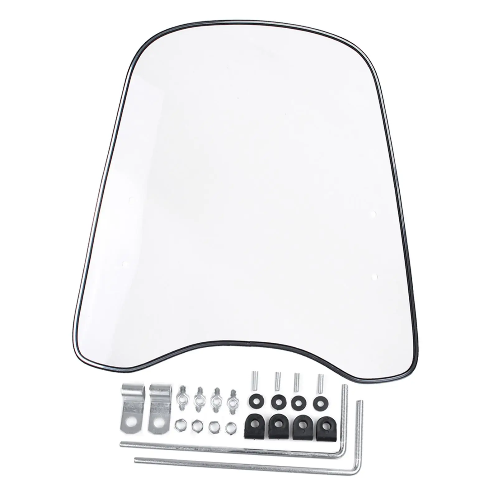 Universal Scooter Motorcycle Windscreen Transparent Wind Deflector for Outdoor Riding Protection
