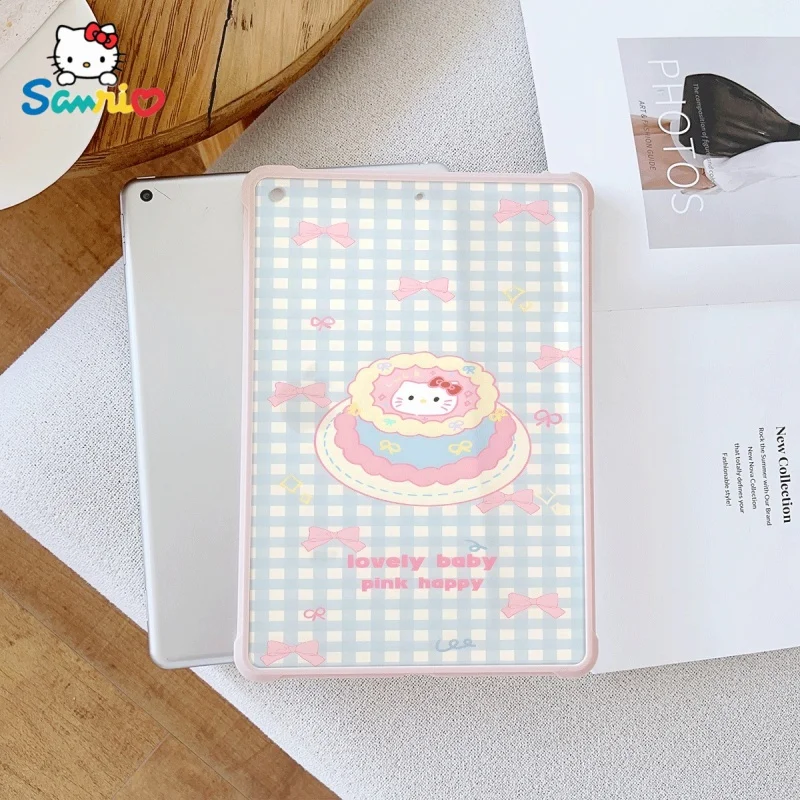 

Розовый чехол для iPad Sanrio Hello Kittypattern, прозрачный, подходит для iPad Pro 2022/2024, iPad Air 3/5, iPad Mini 6, iPad 6/10