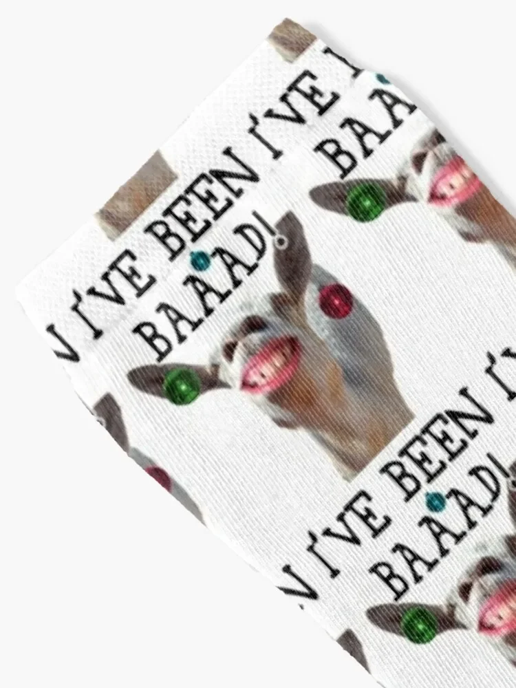 Funny Christmas goat, naughty list Socks Crossfit funny sock gift Men Socks Women's