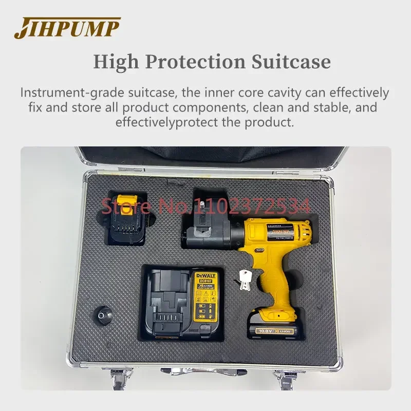 JIHPUMP Peristaltic Pump High Volume Auto Handle Portable Sampler Glastube Fluid Liquid Oil Water Air Milk Wastewater Headspace