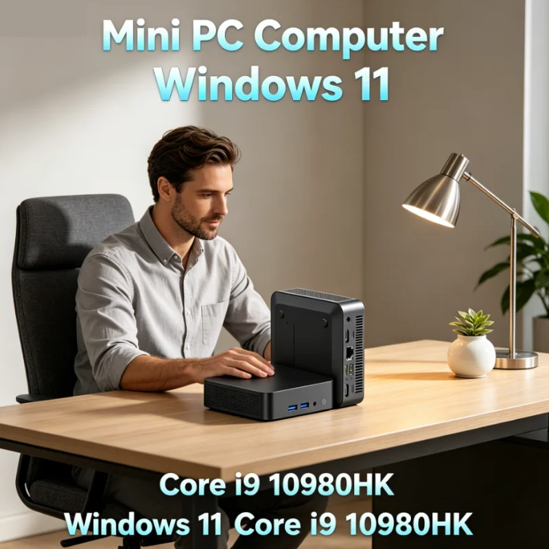 

Ultra Compact Core I9 10980HK MINI Desktop PC Win11 Pro WIFI6 BT5.2 4K HD 32GB RAM 1TB 2TB SSD Gaming Study Office PC