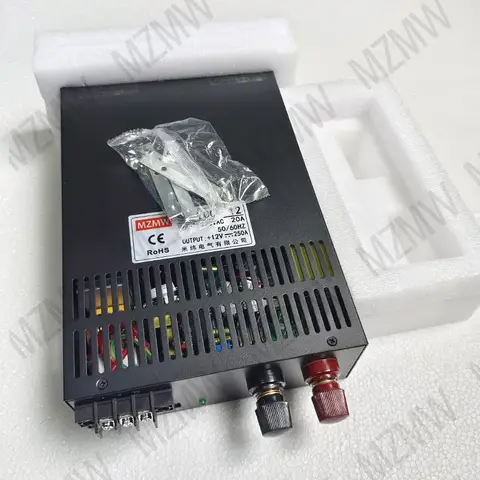 MZMW 3000W alimentation à découpage 110/220V/380V AC à DC 0-12V 15V 200A 24V 36V 48V 60V 80V 110V 220V 300V CC/CV SMPS réglables