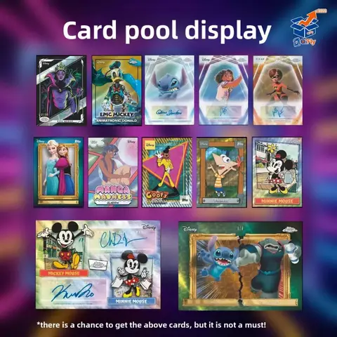 2026 Topps Neon Disney Trading Cards Chrome Etch Autographs Sketch Hand-Drawn Collectible Gift for Cartoon Fans & Collectors
