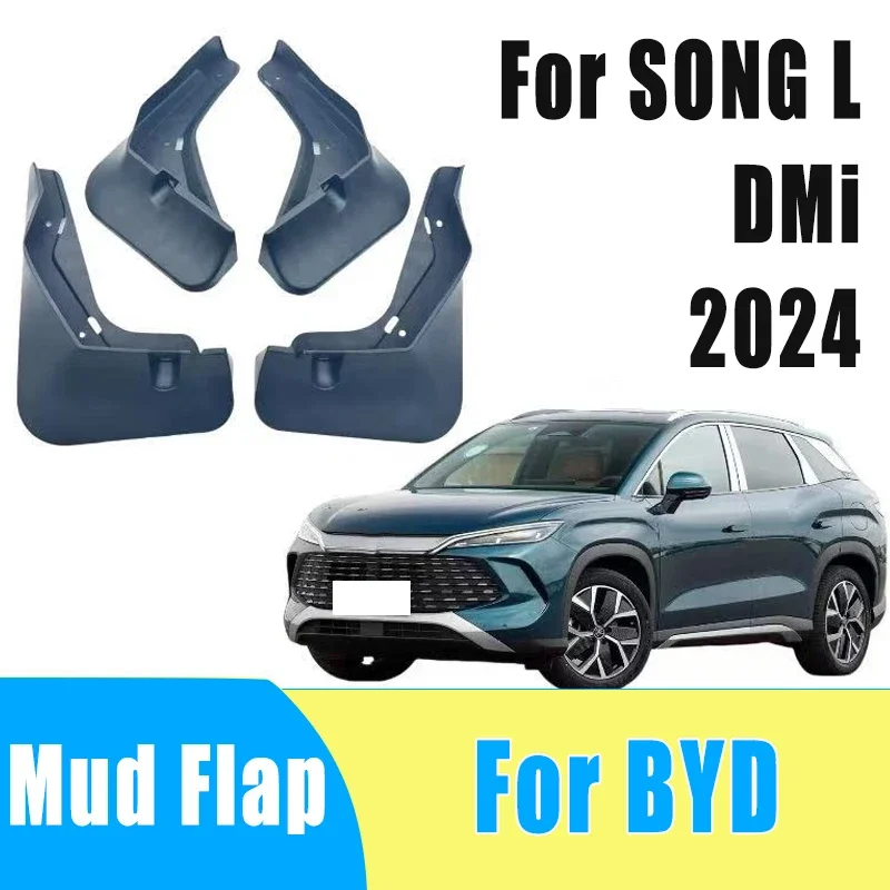 

4pcs Automobiles Tire Mudguard Waterproof Prevent Mud Splashing Car Mud Flap Fender Trim Accessories For BYD SONG L DMi 2024