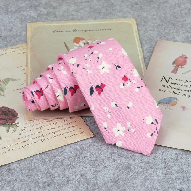 Krawatte mit Blumendruck für Männer und Frauen, schmale Krawatte für Hochzeit, lässige Herrenkrawatten, klassische Fischente, Anzüge, schmale Krawatten, Krawatte – Detail 20