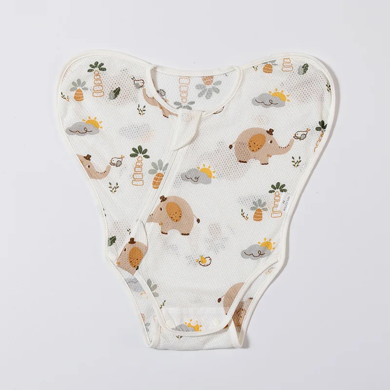 

2025 Newborn Surrender-Style Cotton Mesh Anti-Startle Sleeping Bag - Infant Sleep Aid for Spring-Summer