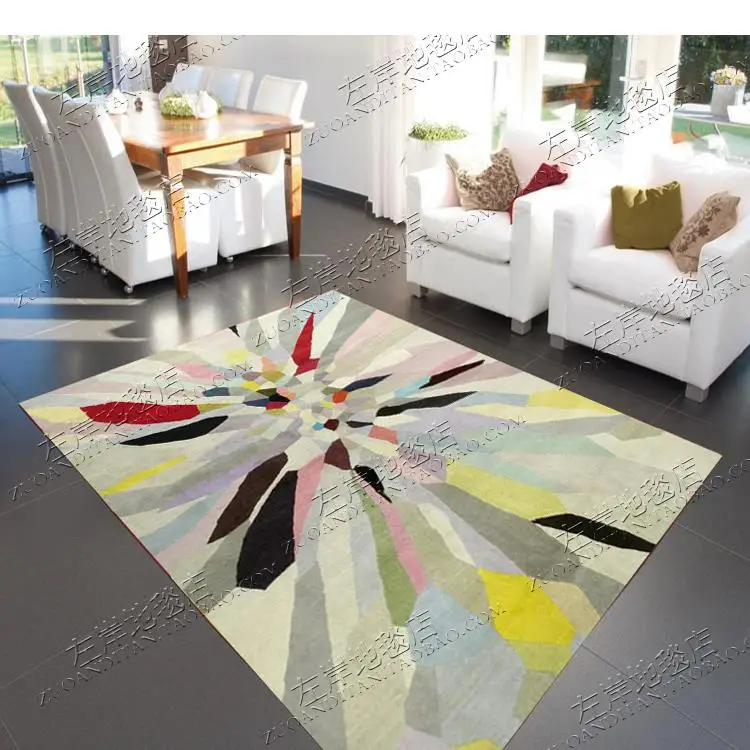 

Rainbow color abstract carpet alfombras Modern Handmade carpets Living room Bedroom Fashion Coffee table sofa tapete