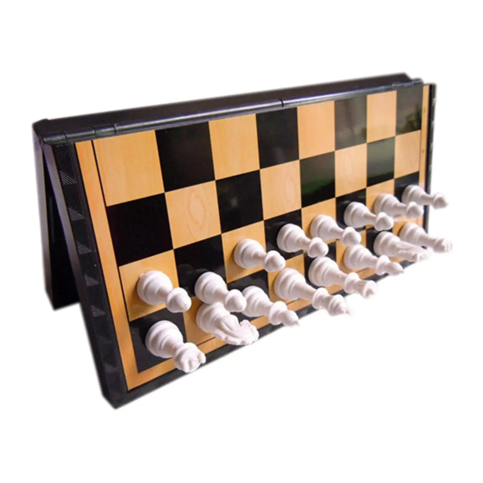 Mini 7.87-Inch International Chess Folded Chessboard Magnetic Chess Pawn Chess Game Family Entertainment Board Game Toys