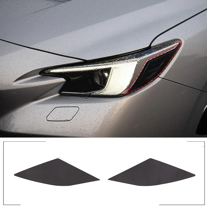 

For Subaru WRX 2021-2023 Headlamp Sticker PVC Smoke Black Color Headlight Protector Film Car Accessories