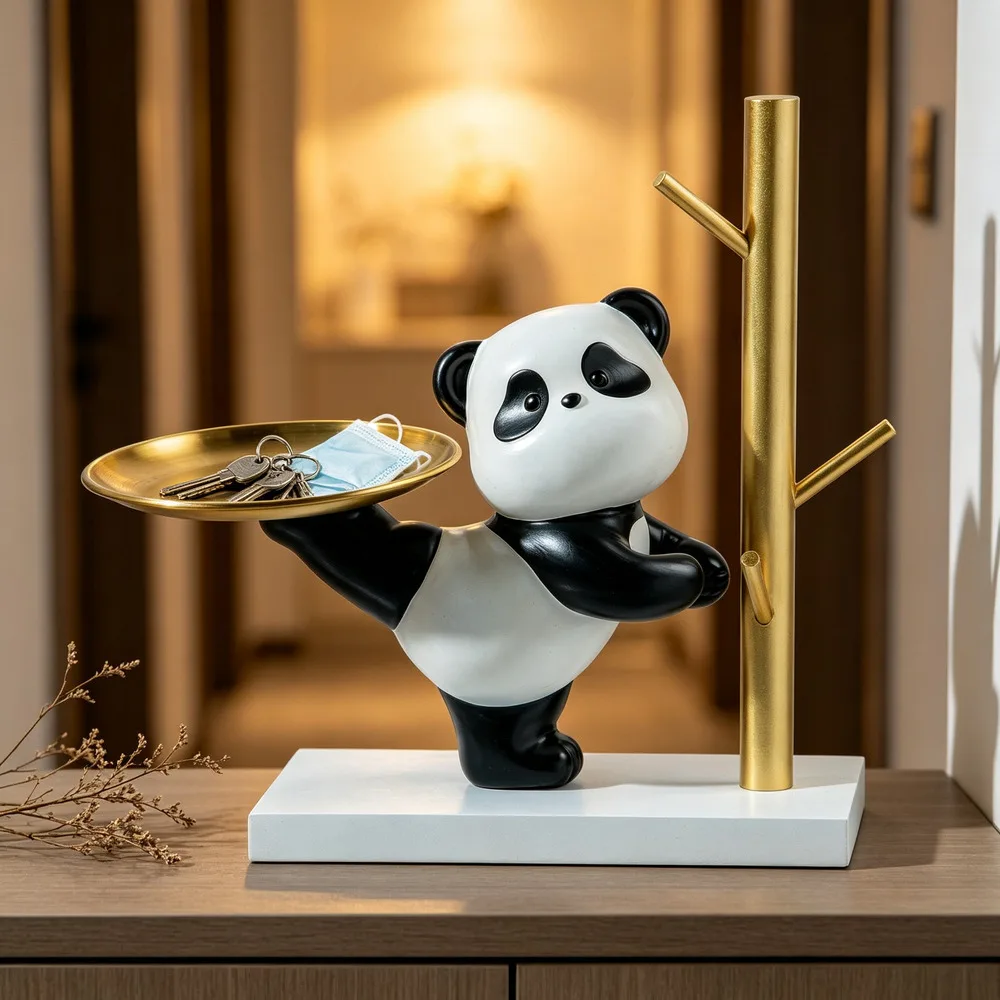 Adorable Panda Home Decor Modern Home Decor Entryway Organizer Adorable Panda Design Solid Balanced Construction