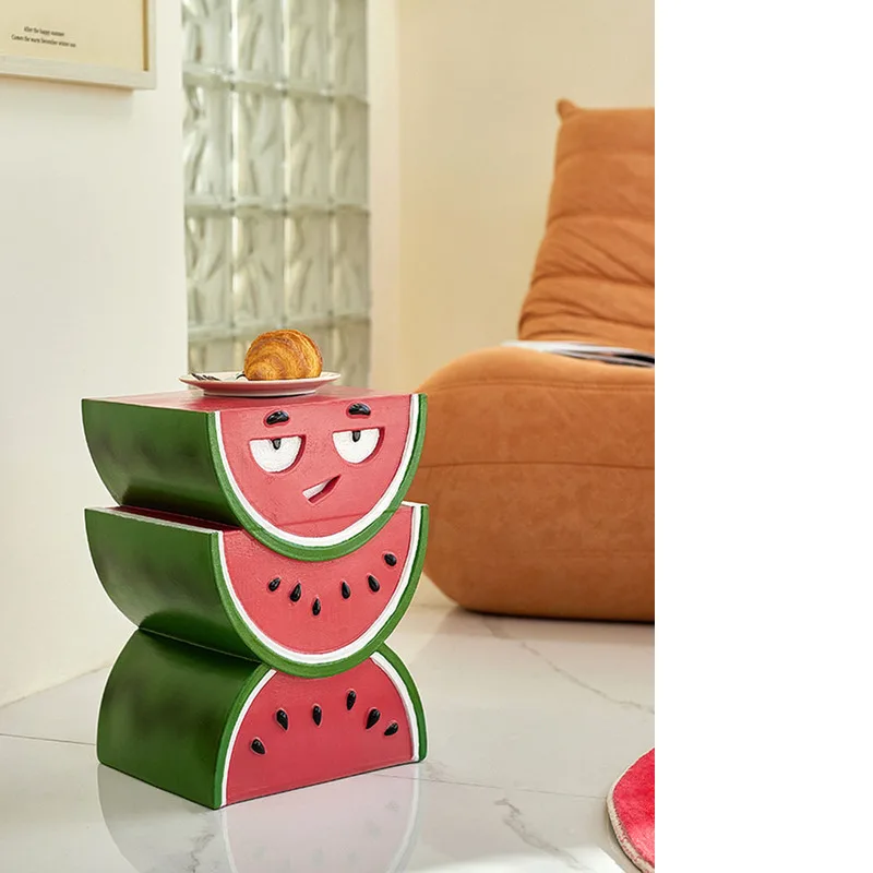 Creative Fruit Coffee Table Floor Decoration,Furniture,Cute Living Room,Sofa Side,Watermelon Tea Tables,Bedroom Storage,Desk