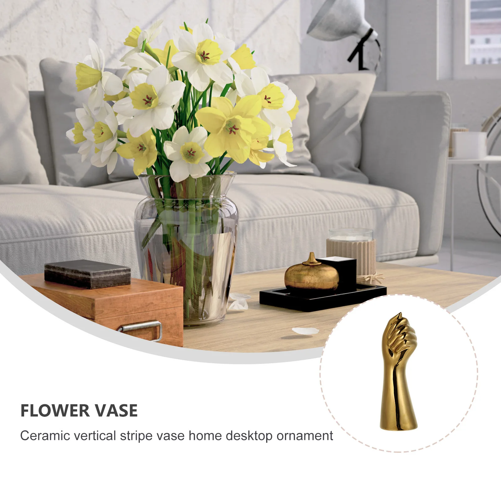 

Hand Shaped Flower Vase Decorative Arranging Arrangement Holder Arranger Decorations