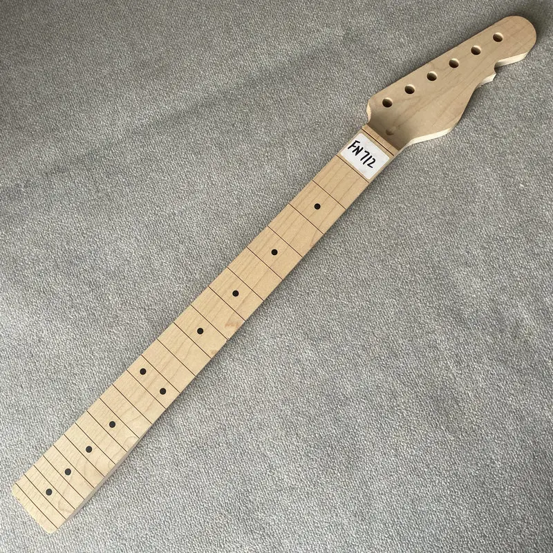 Pinturas FN712 sin terminar G & L sin logotipo, 22 trastes de Arce, 6 cuerdas, cuello de guitarra eléctrica, mano derecha, sin trastes y pinturas, piezas de repuesto