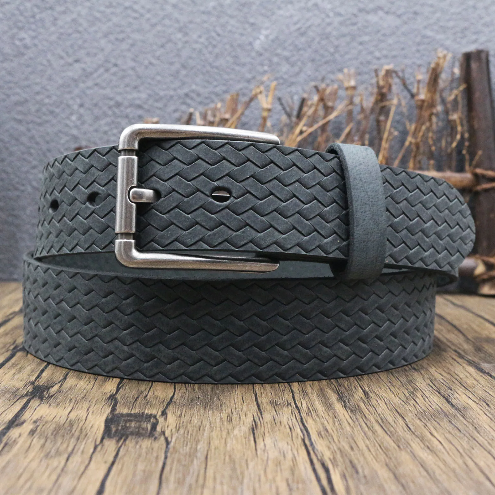 top-grain-crazy-horse-leather-pin-buckle-belt-heritage-western-tooled-craft-natural-patina-cowhide-surface-high‑strength-alloy