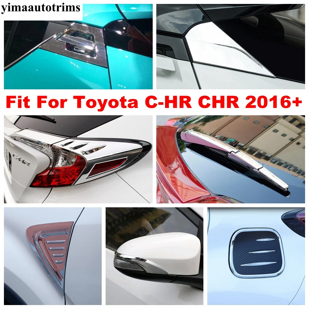 

Rearview Mirror / Window Sequins / Wiper / Rear Tail Light Eyebrow Cover Trim For Toyota C-HR CHR 2016- 2021 Chrome Accessories