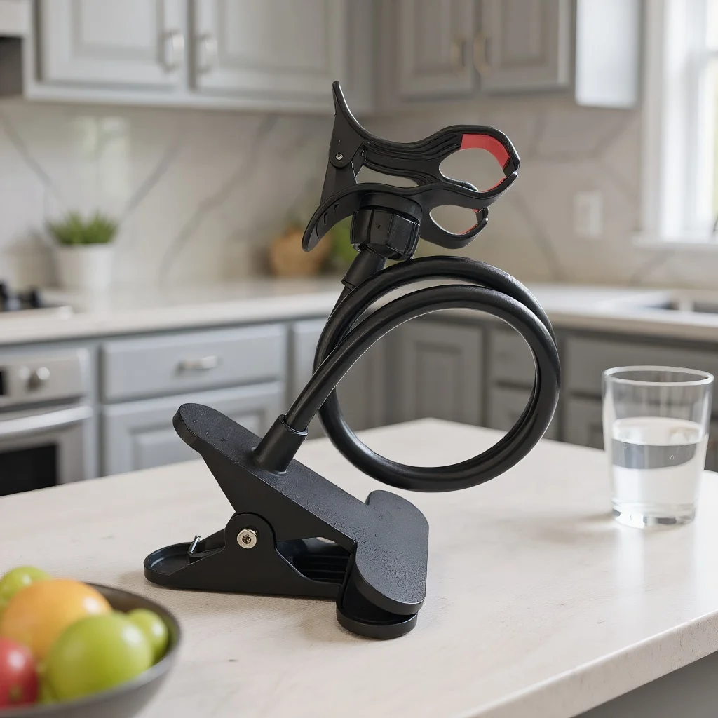 Flexible and Convenient Phone Holder, Adjustable Long Arm for Perfect Viewing Angle Anywhere, Easy Setup