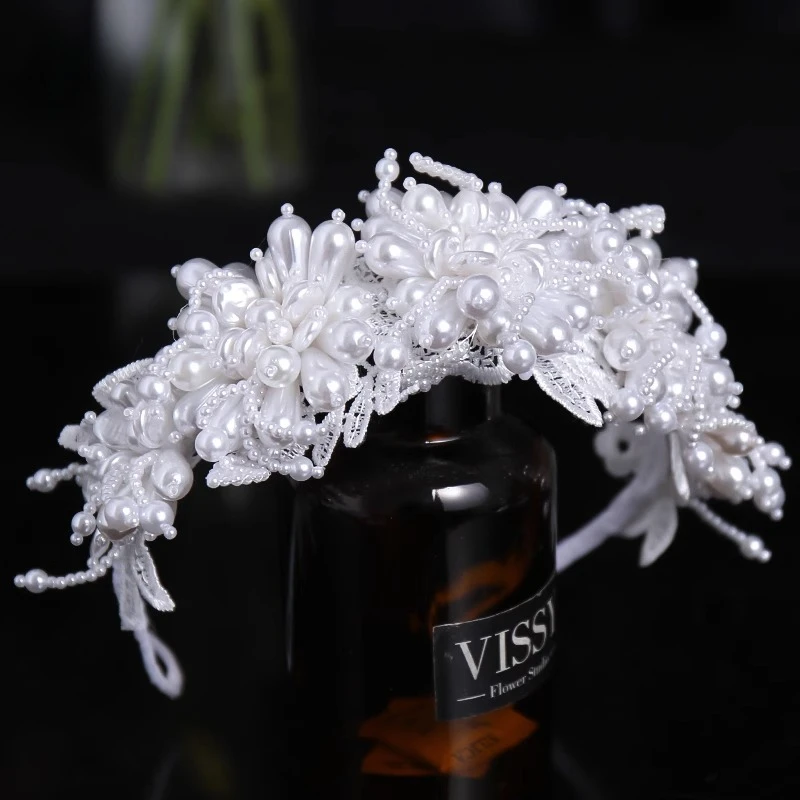 

Handmade Beaded Hairband Korean Wedding Dress Luxury Wedding Hair Accessories