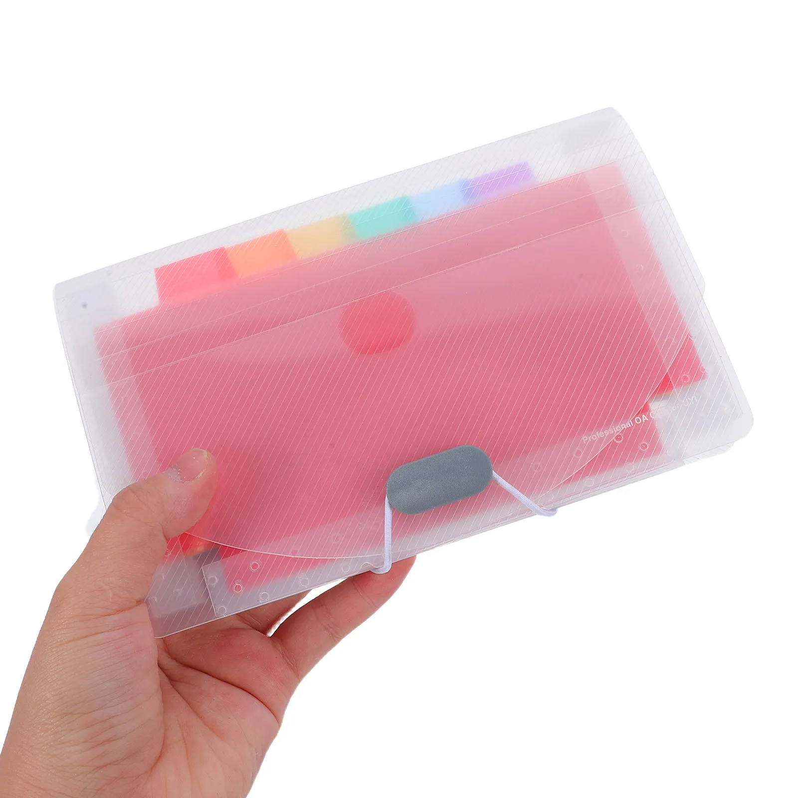 2Pcs Waterproof Document Organizer Folder 7-Pocket Plastic Accordion File Mini Expanding Receipt Invoice Holder Portable File