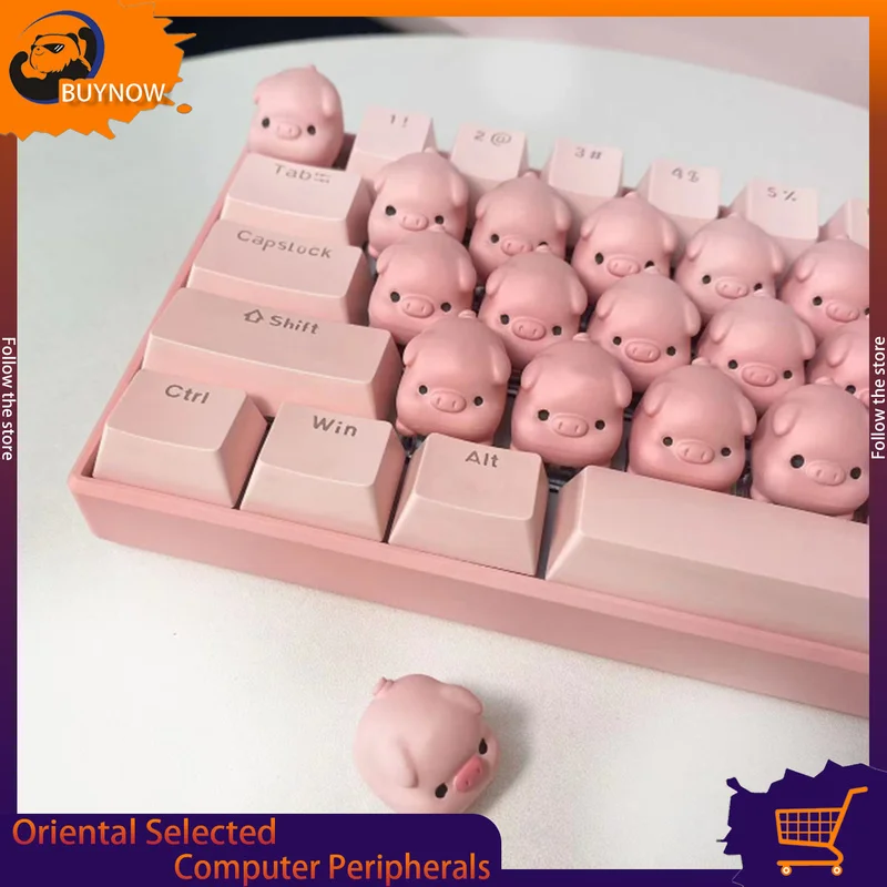 Pig Themed Cute Pig Customization Super Cute Girl Pig Call Mechanical Keyboard Gift Giving Collection Creative Christmas Gifts