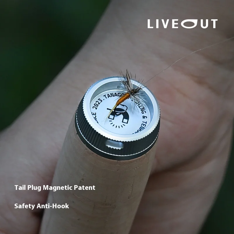 Caña Liveout de carbono ultraligera de corcho portátil y corta - imagen 4