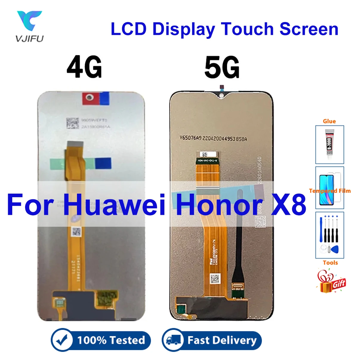 

For Huawei Honor X8 4G LCD Display Touch Screen TFY-LX1 TFY-LX2 TFY-LX3 Digitizer For Honor X8 5G Assembly VNE-N41 Replacement