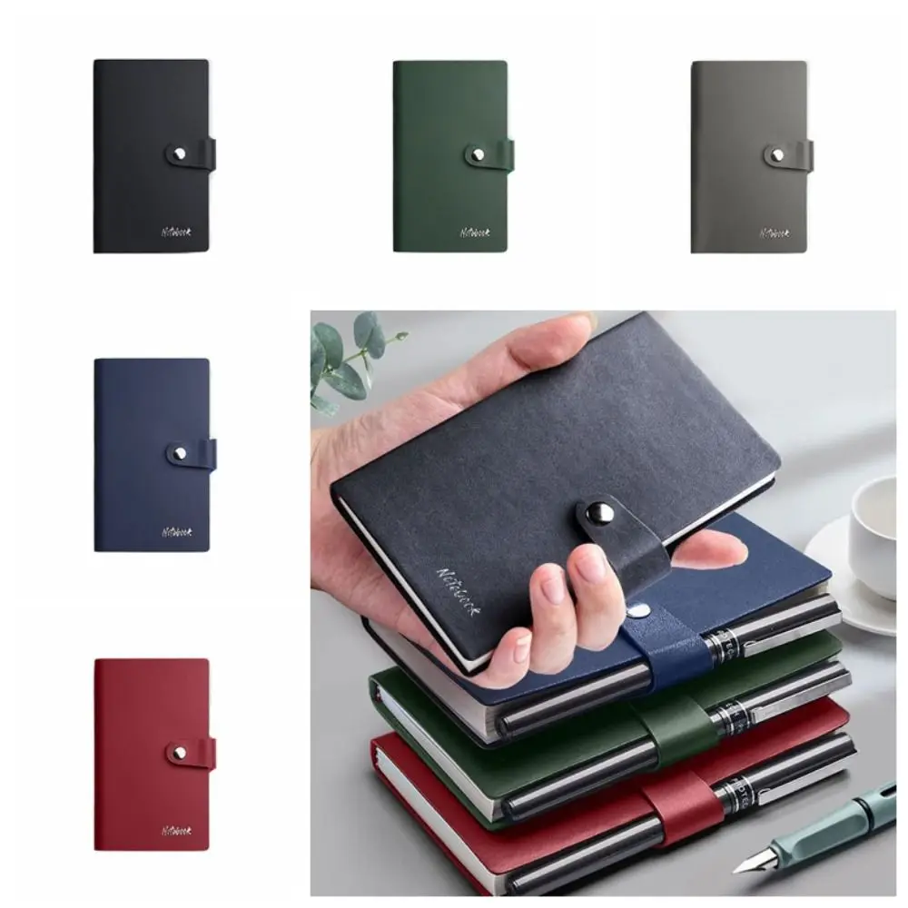 Simple Memo Diary Planner A7 Mini Notebook Scrapbooking Agenda Organizer Pocket Notepad Word Book PU Cover Student
