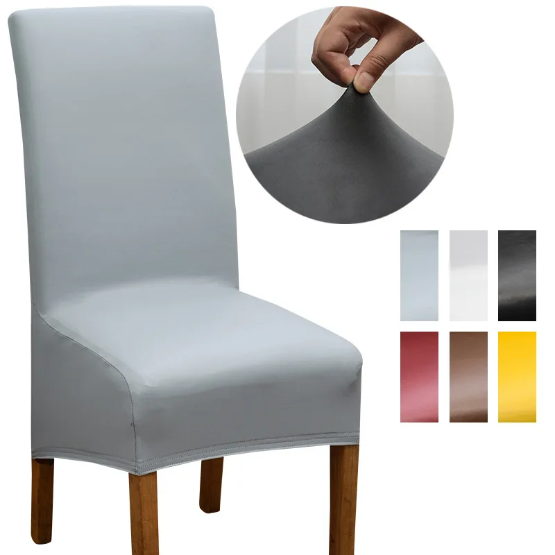 

Elastic Chair Cover PU Waterproof Chair Covers High Back Spandex Chairs Slipcovers for Dining Room Wedding Banquet Bar Hotel