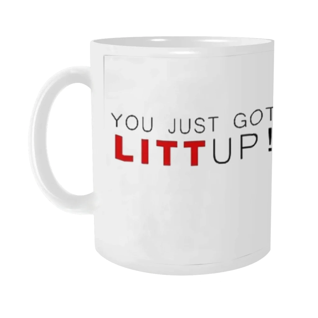 

You Just Got LITT up! - Suits Mug Ceramics Coffee Mug Cute Gamer Birthday Gift Back To School Mug