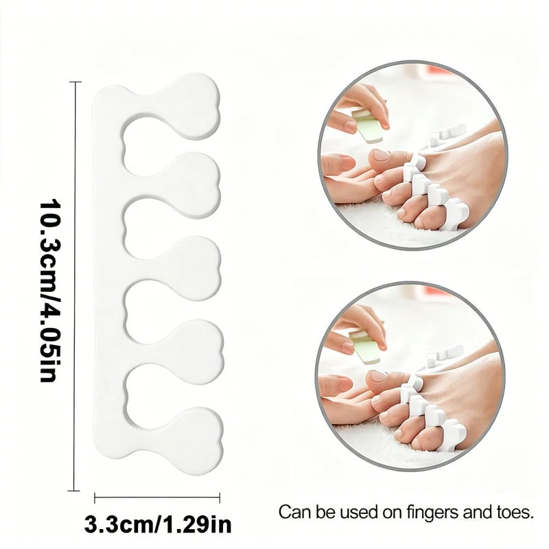 100/200/400PCS White Soft Toe Separators Fingers Foots Nail Art Tools Flexible Nail Art Practice Manicure Pedicure Foot Braces