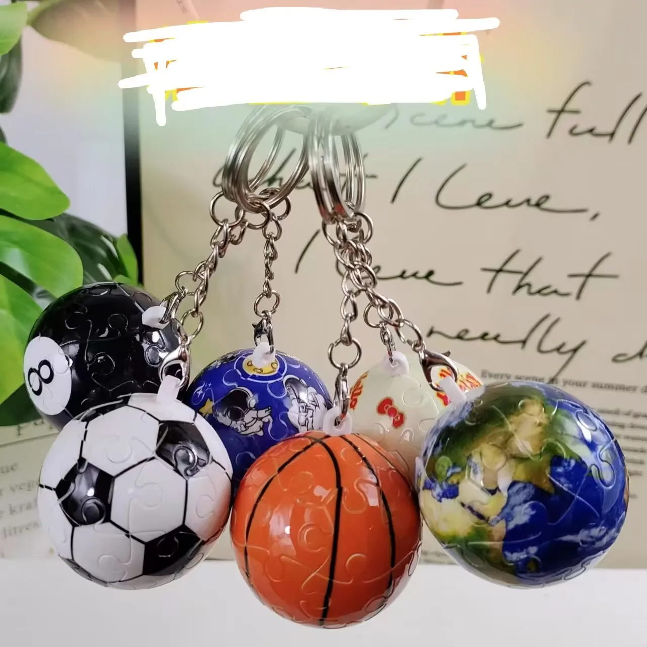 Giocattolo portachiavi puzzle sferico 3D, 24 pezzi, regalo creativo per altri