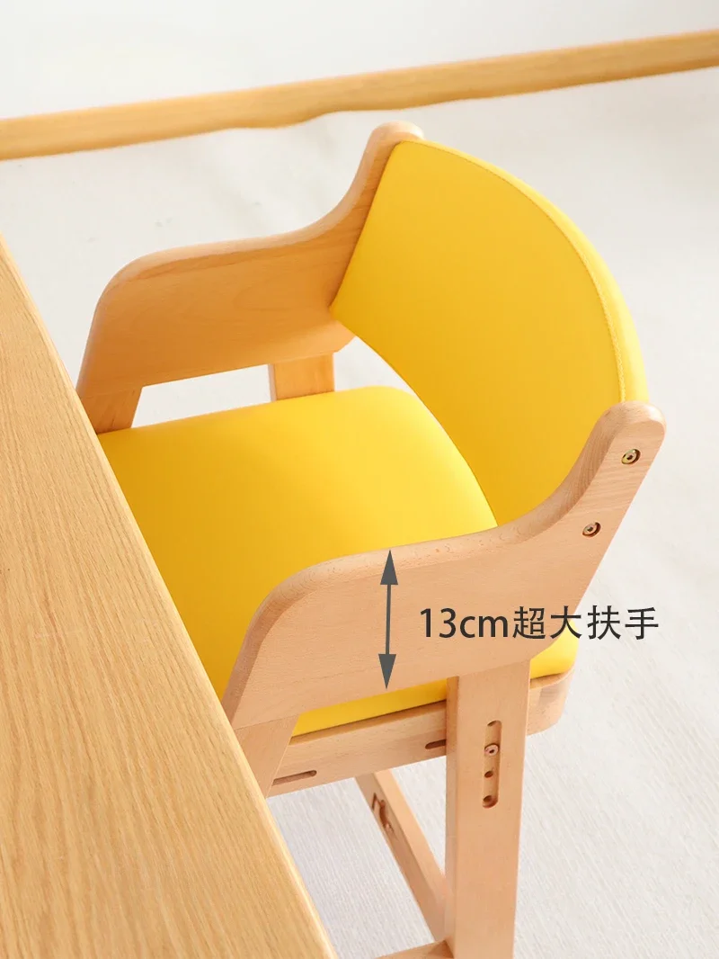 Childrens Wooden Lifting Minimalist Design Dining Chairs Learning Growing Eating Home Dining Chairs Cadeira Home Furniture HYDC