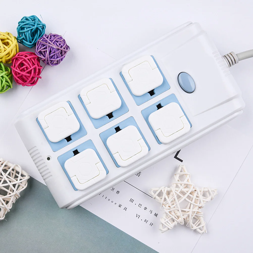 

50pcs Power Outlet Cover White Two Three Plug Baby Socket Protector Plug Durable Electrical Safety