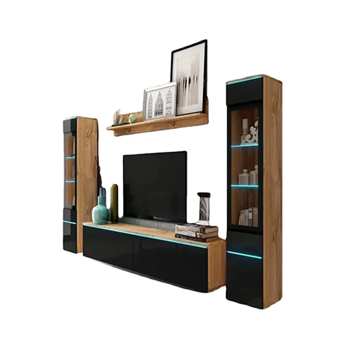 forCountry Style Tv Cabinet Set Luxury Stand Units Modern Home Furniture Wall Set Meubles Tv Wall Cabinet