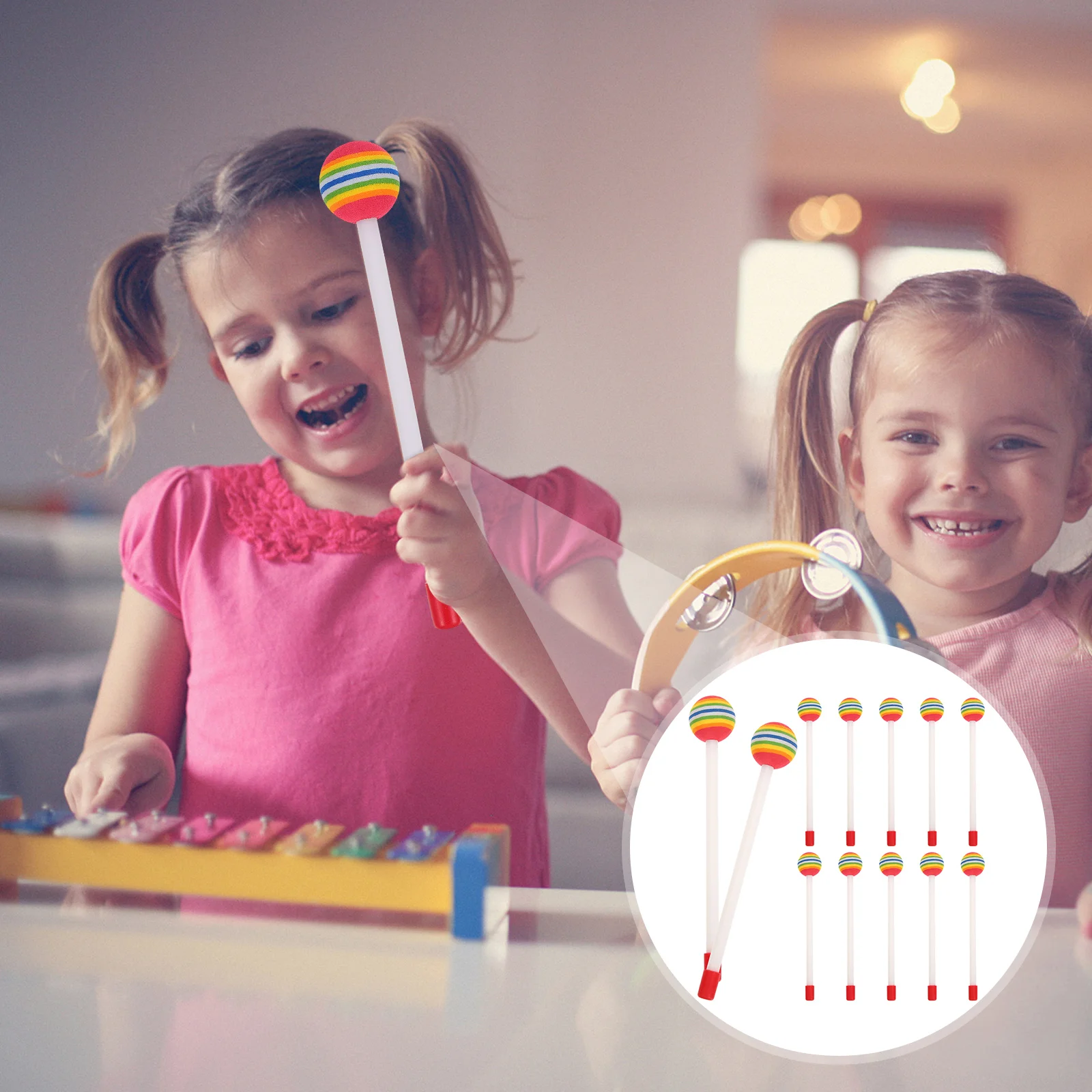 

12 Pcs Bulk Drumstick Child Practice 205x35cm Plastic Sticks for Adults Drumsticks