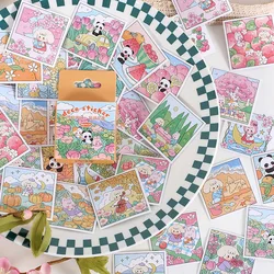 46pcs Cute Cartoon Animal Flower Decorative Boxed Stickers Scrapbooking Label Diary Stationery Album Phone Journal Planner