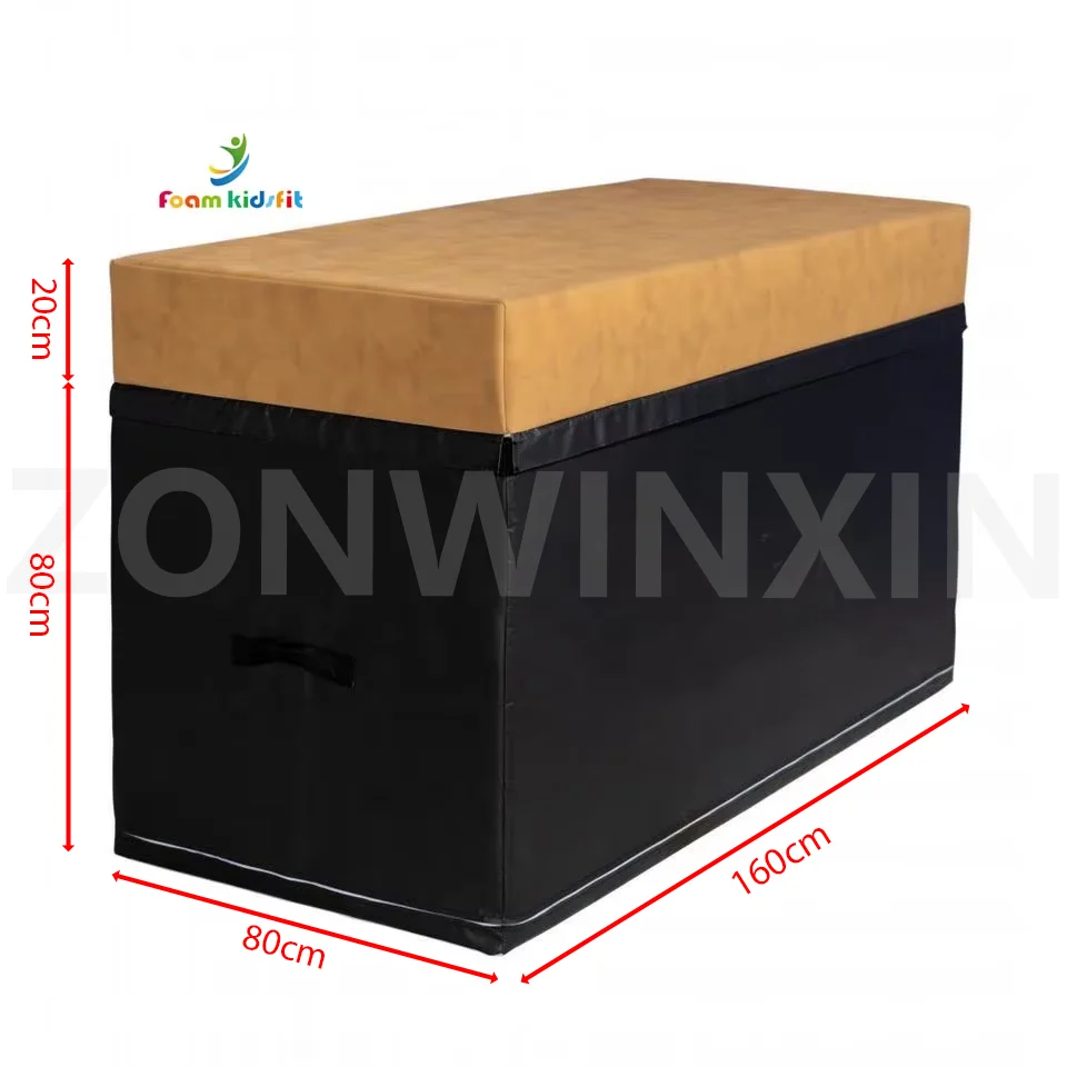 Factory Supply Customized Gymnastcs Equipment Vaulting Box TWO-PIECE BLOCS WITH IMITATION LEATHER UPPER MODULE