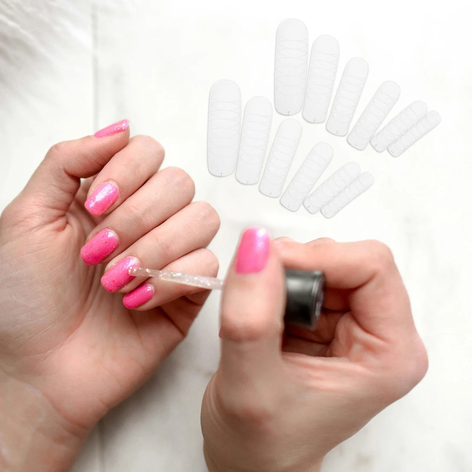 

240 шт., изогнутые прозрачные наращивания ногтей, полное покрытие, пластиковые кончики, натуральный вид, маникюрные инструменты для наращивания ногтей, удлиненные ногти