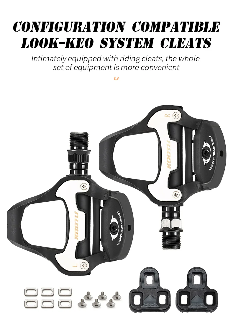 US Warehouse Rennrad Klickpedale Rennschuhe Clip-On-Pedale mit abgedichteten Lagern für Shimano- und KEO-Systeme – Detail 13