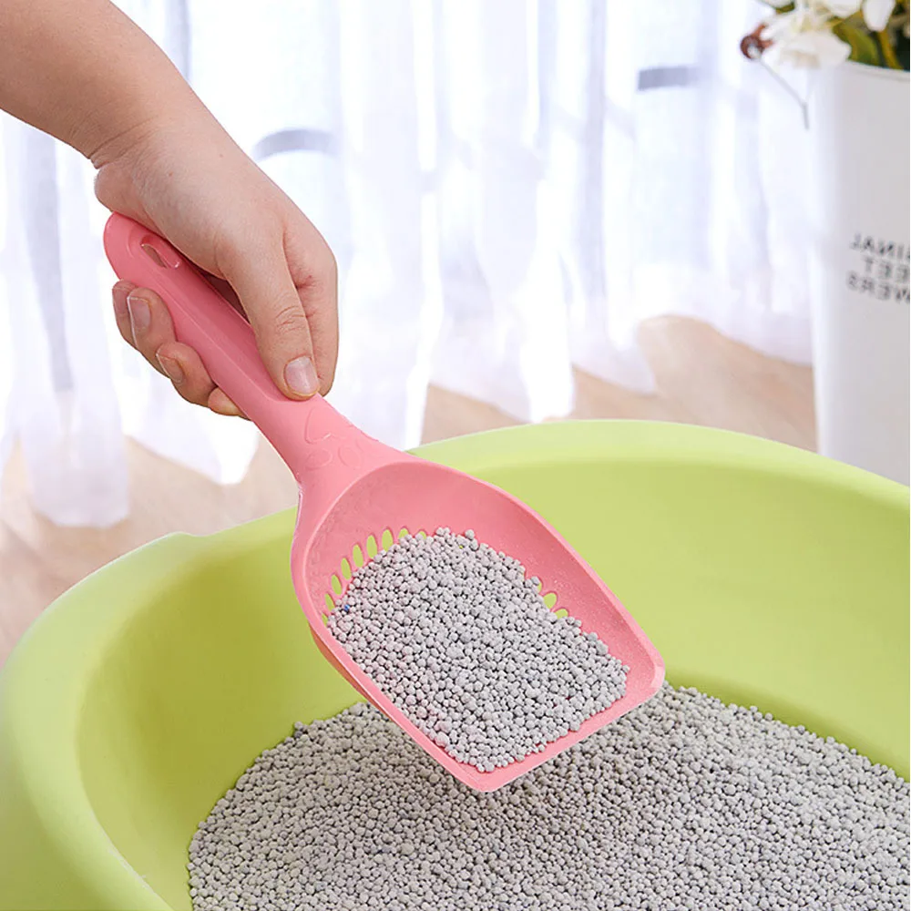 Cat Litter Spoon Shovel Plastic Cat Pet Care Sand Waste Scooper Shovel Hollow Cleaning Tool Dog Pet Litter Scoop Supplies 1pcs