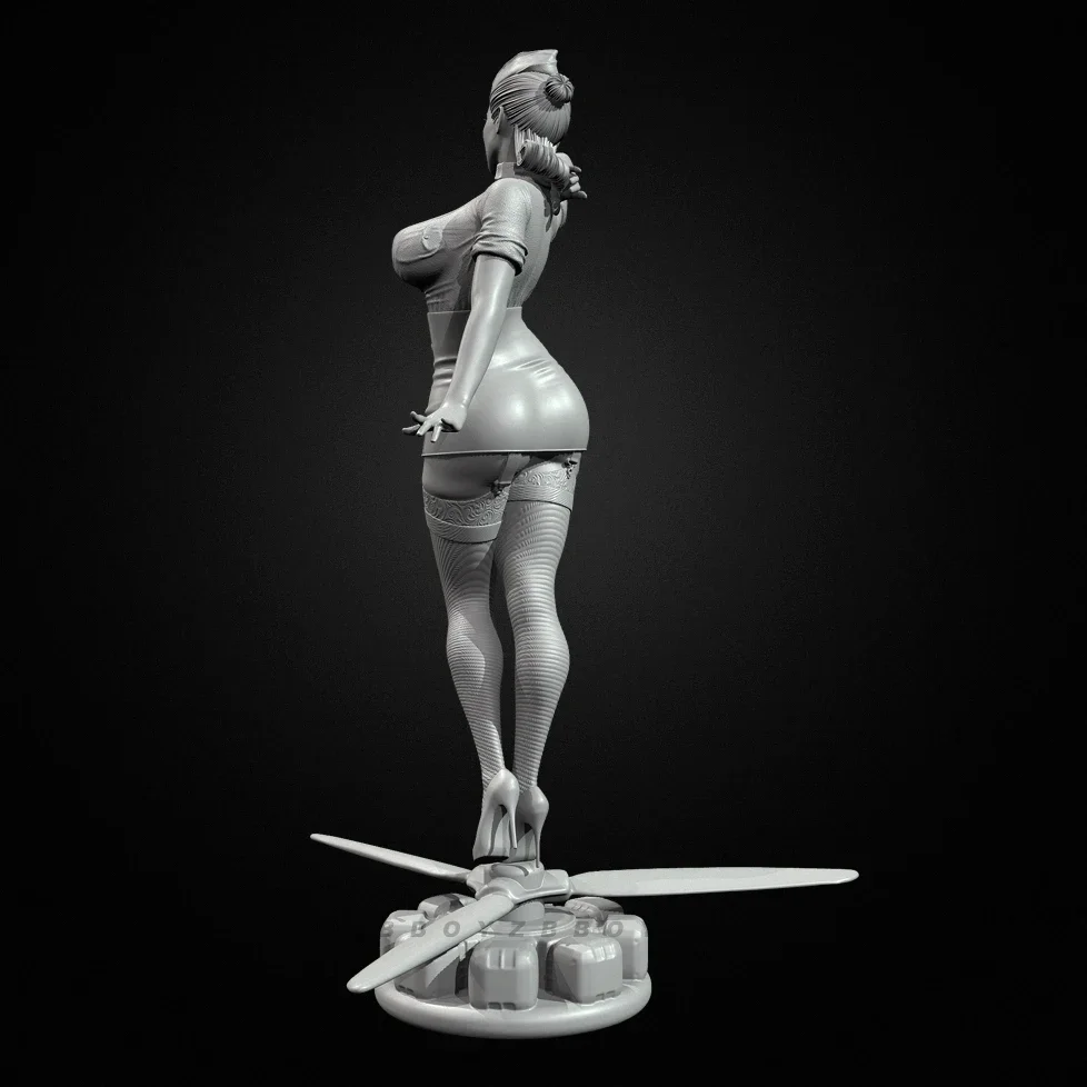 Kits de modèles en résine, hauteurs globales 38mm 50mm 75mm, figurine beauté incolore et auto-assemblée (impression 3D) TD-7315/3D