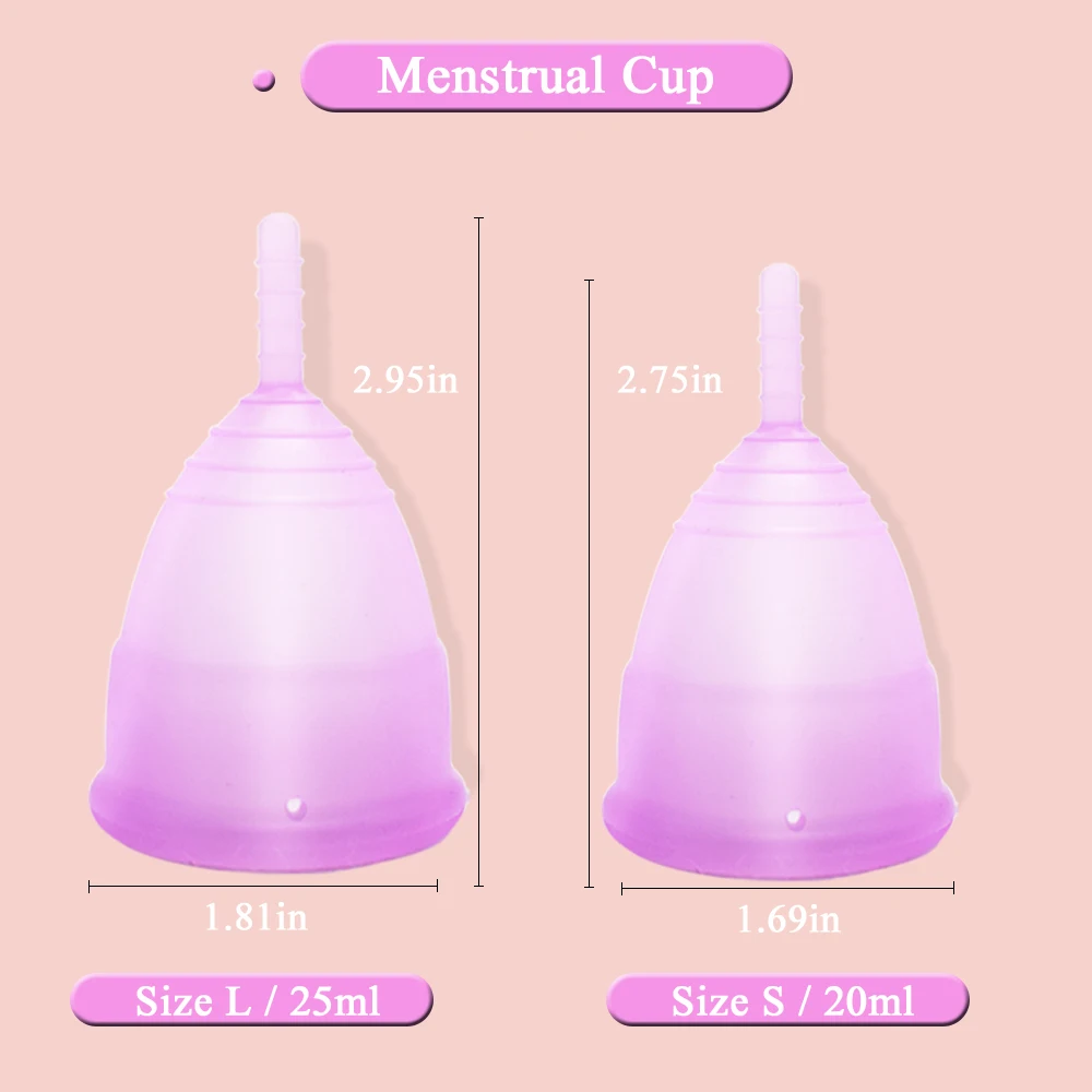 1Set Silicone Menstrual Cup 5Pcs Reusable Copa Menstrual Feminine Hygiene Menstrual Cup With Silicone Sterilizer Cup And Brush