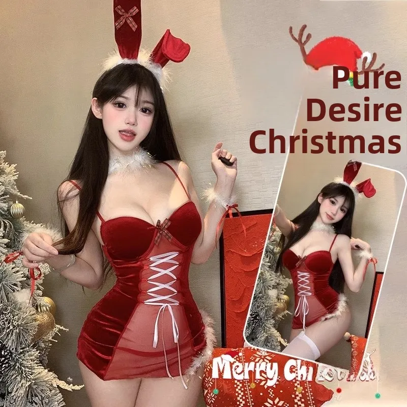 

loween Cisas Cross Year Rabbit Girl Costume Set Women's ter Dr Sexy Autumn Winter orm Dr Princ Sle S...