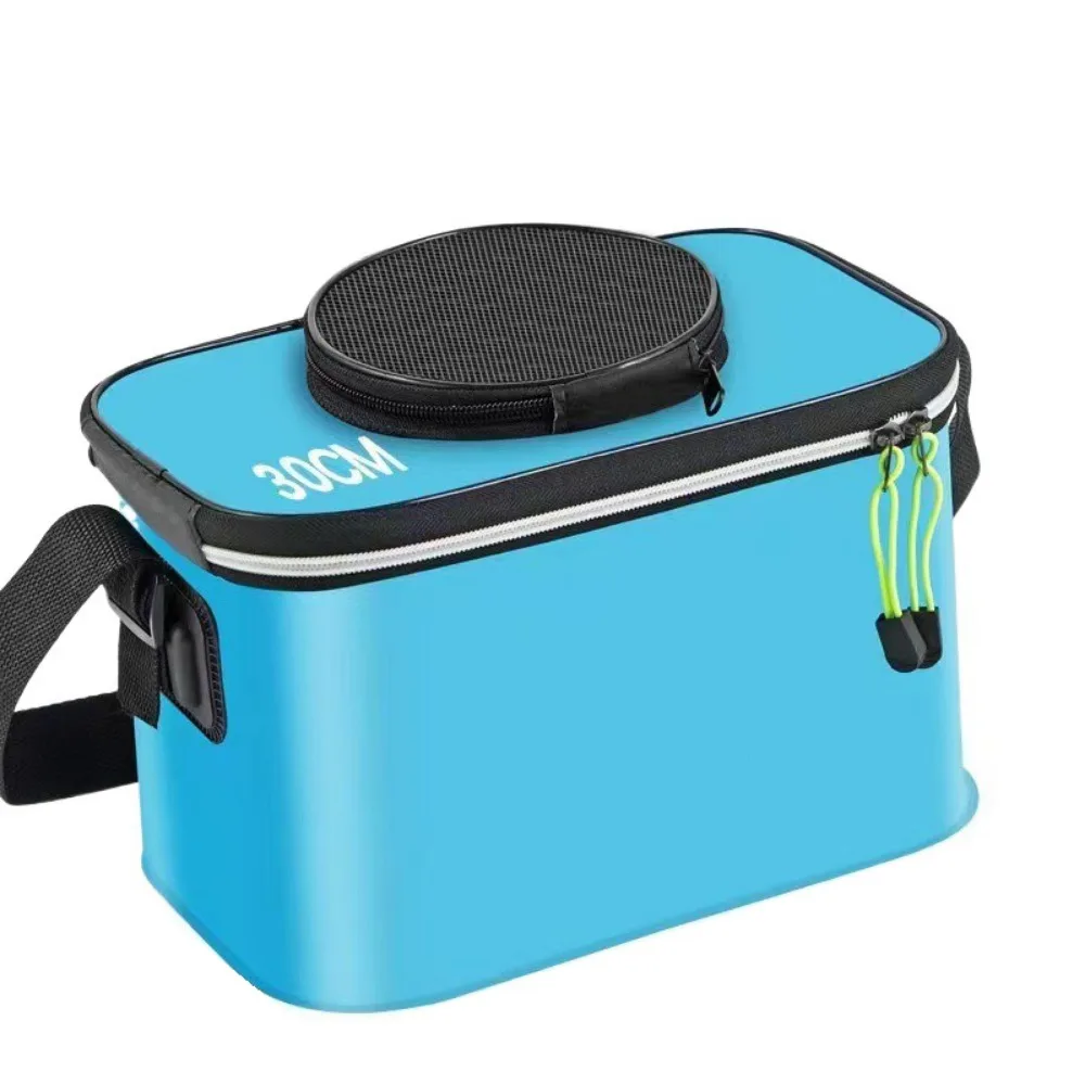 

Water-Resistant Foldable Fishing Bucket Thickened Durable Live Fish Tackle Box EVA Lightweight Fishing Tackle Bag Camping Trip
