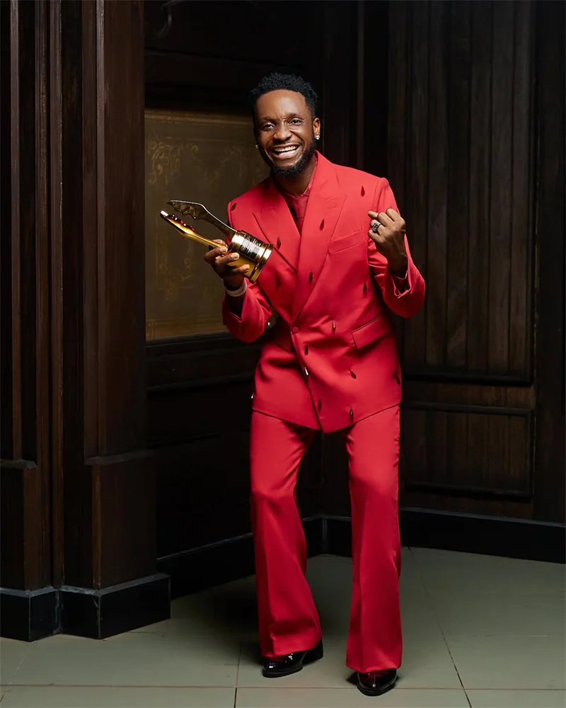 

Crystals Red Men Suit Set 2 Pieces Blazer+Pants Trousers Luxury Groom Wedding Tuxedo Formal Office Cotton Customized Jacket