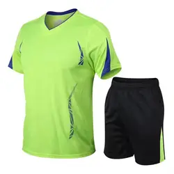 Conjunto de camiseta y pantalón corto para hombre, Tops de manga corta informales de verano, trajes deportivos para correr, ropa de calle