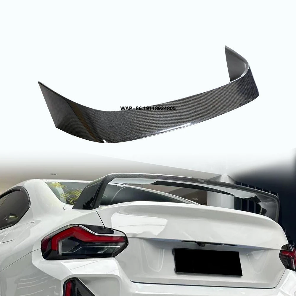 

2022-2023 B-MW G42 G87 M2 Coupe Rear Trunk Wing Spoiler Lip Carbon Fiber Style for M235i M240i Model 2 Series Deck Double
