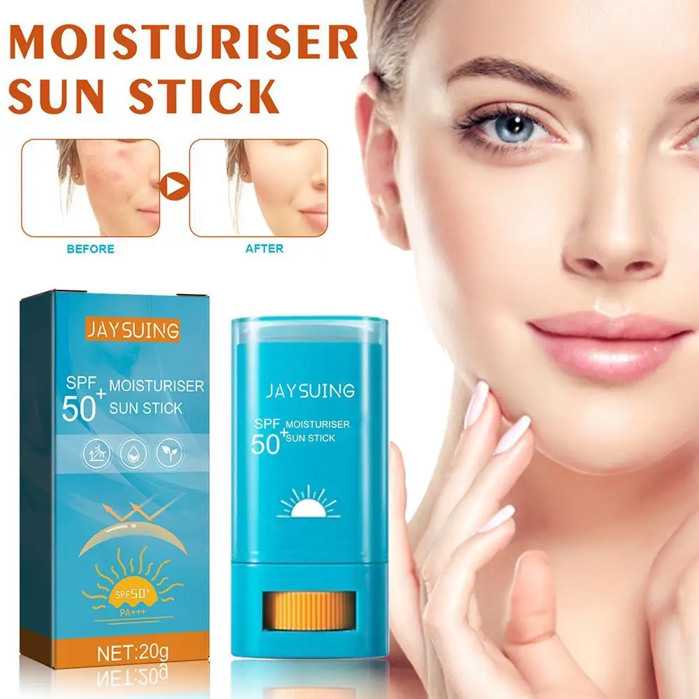 

Waterproof SPF50+ Facial Sunscreen Stick Lightweight Long lasting Moisturizing and Effective for All Skin Types Sweatproof