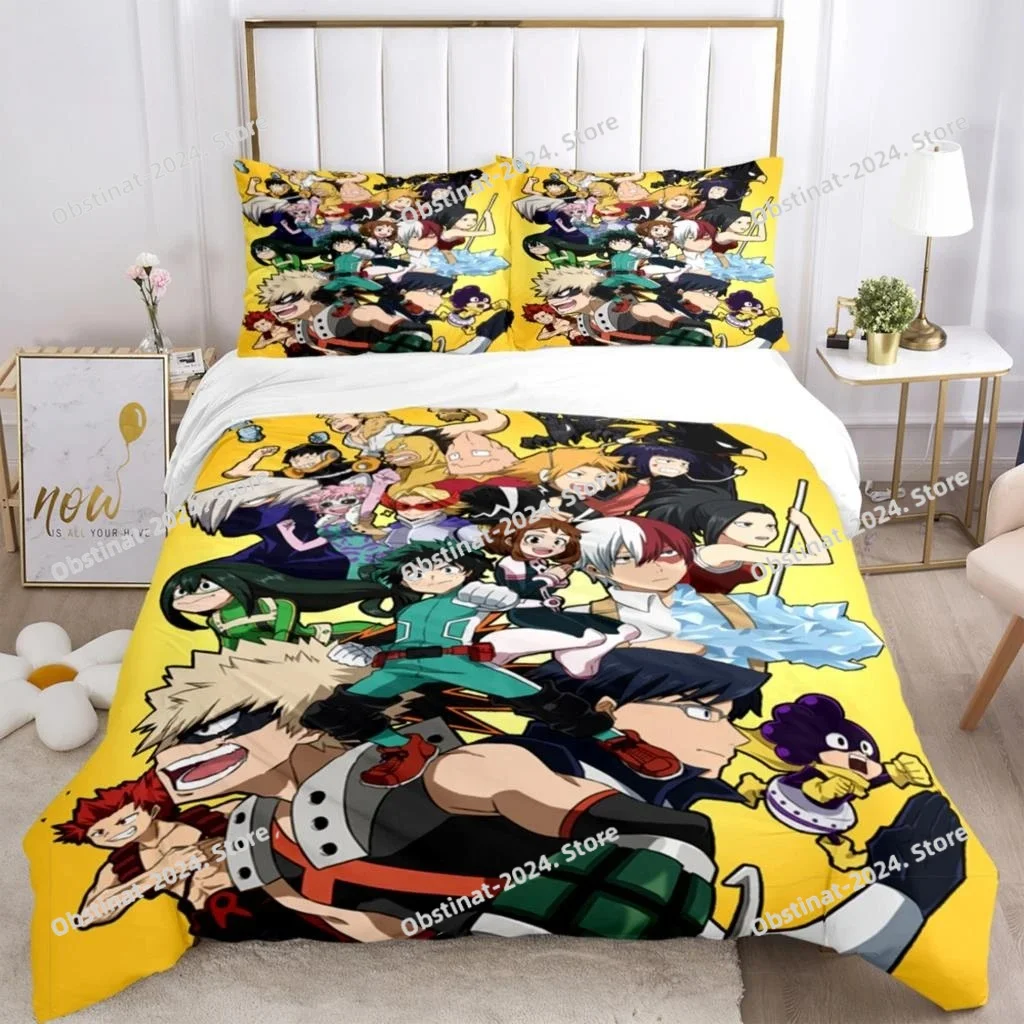 

My Hero Anime Print Three Piece Bedding Set Fashion Boys Or Adults For Beds Quilt Covers Pillowcases Bedding Set Gift